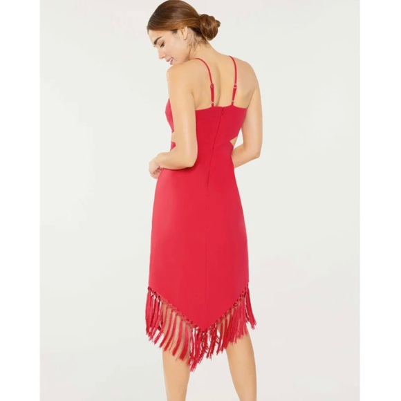 NWT Likely Aldina Midi Tasseled assymetrical Dress Size 4 reg $398 - Picture 2 of 9